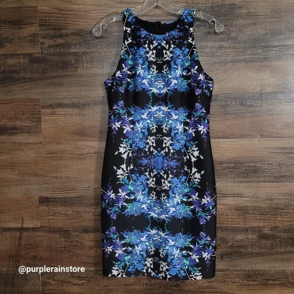 Cache | Dresses | Cache Floral Beaded Bodycon Dress 6 Scuba Knit Ethereal  Dark Coquette Whimsy | Poshmark